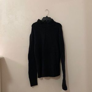 J crew black fuzzy turtle neck